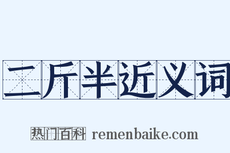 二斤半近义词是什么意思的图片